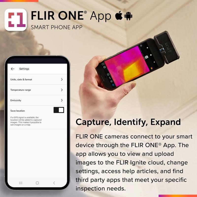 Câmera de imagem térmica FLIR ONE Gen 3 para smartphones iOS